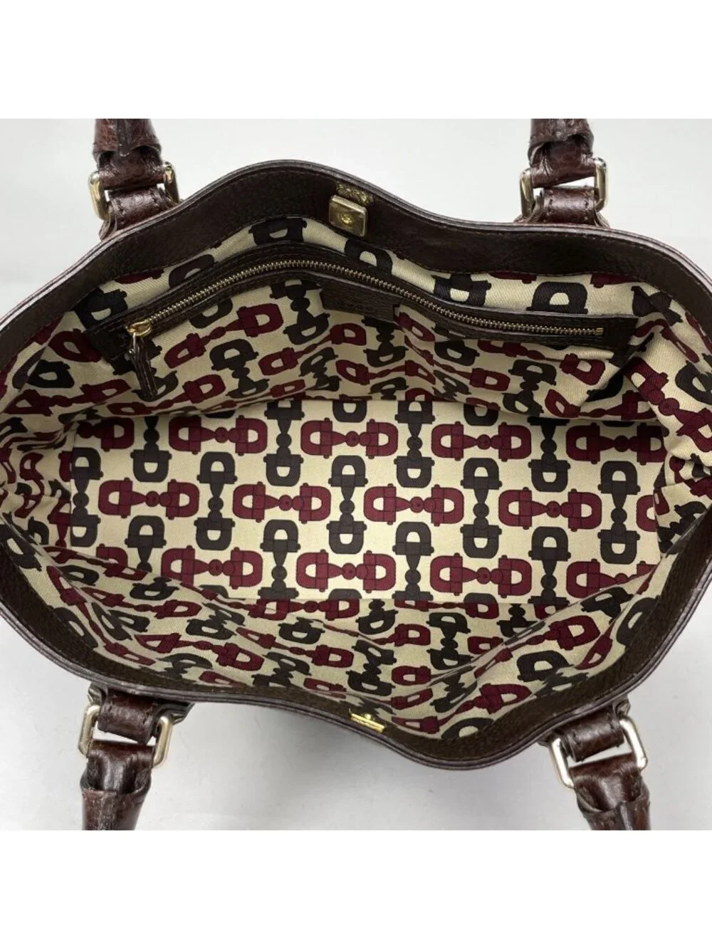 Gucci Horsebit Tote Leather Brown